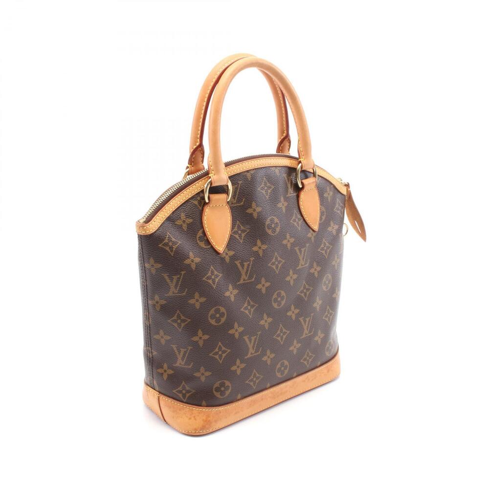 Louis Vuitton Lockit Handbag Canvas Leather Monogram Brown